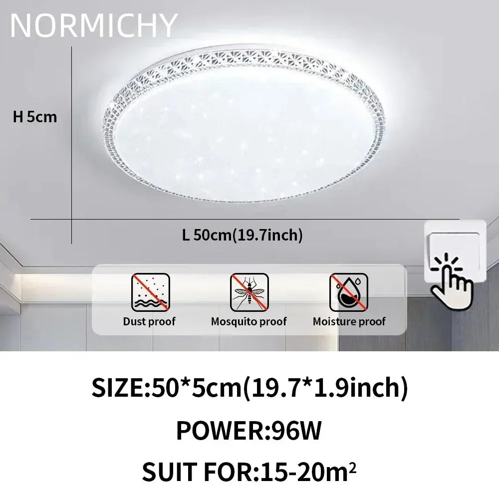 Afralia™ Diamond LED Ceiling Lamp White/Warm Light Modern Simple Design for Home Lighting