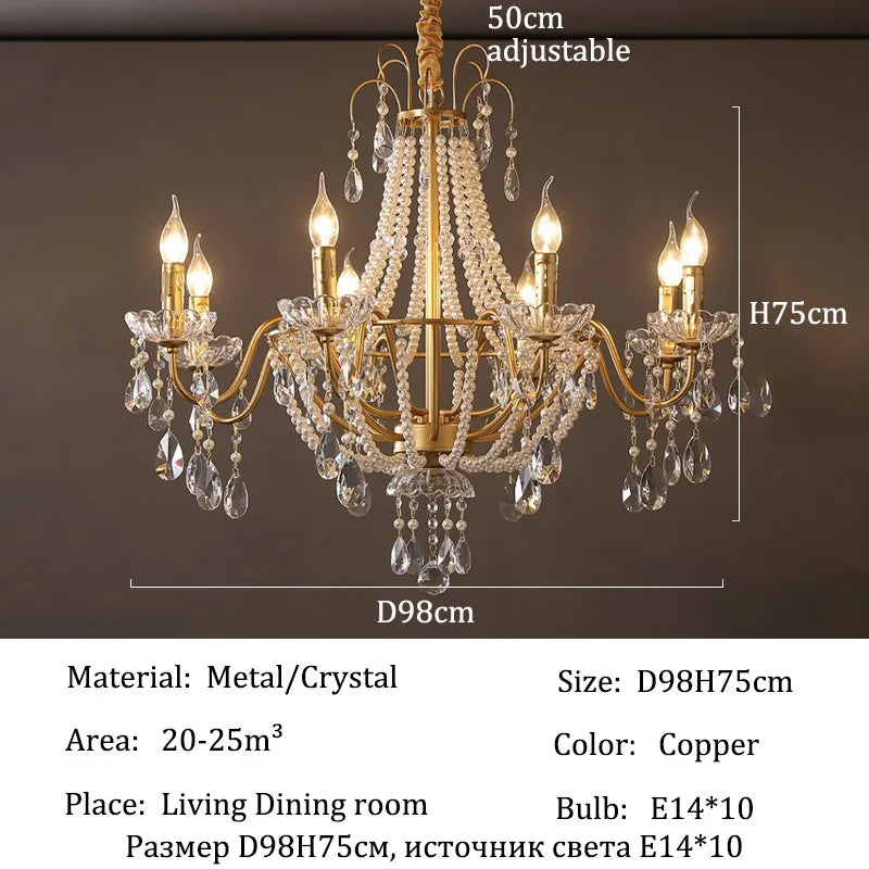 Afralia™ Luxury Crystal Pendant Chandelier for Living Room - Ceiling Light Elegant Suspension Lamp