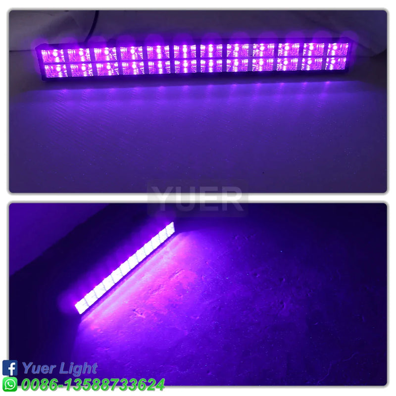 Afralia™ Double Row UV Bar Light LED Stage Light Effect DJ Disco UV Lighting