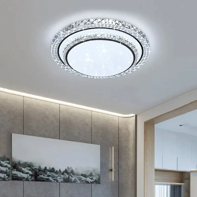 Afralia™ Diamond LED Ceiling Lamp White/Warm Light Modern Simple Design for Home Lighting