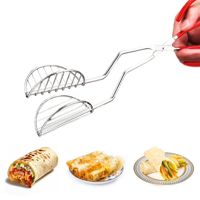 Afralia™ Taco Shell Maker Press Tortilla Fryer Tong Plated Tortilla Press Machine