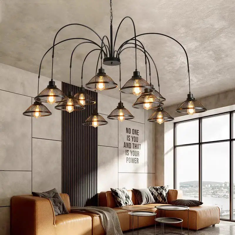 Afralia™ Industrial Pendant Lamp for Living Room Dining Bar Cafe Loft Retro Chandelier