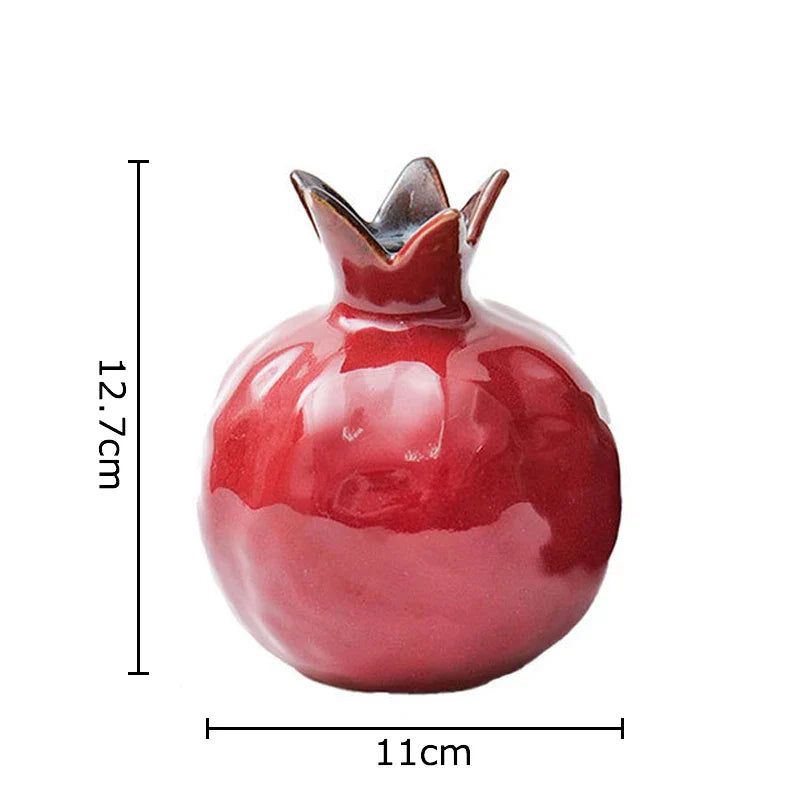Afralia™ Porcelain Pomegranate Vase: Ceramic Table Decoration for Aesthetic Room Decor