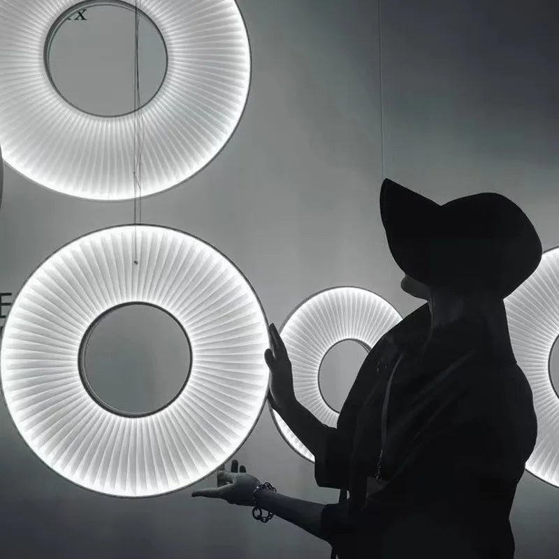 Afralia™ Donut LED Pendant Light - Modern Minimalist Round Lamp for Bedroom Decor