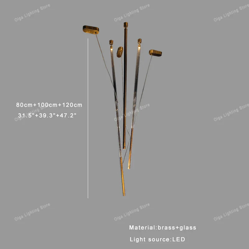 Afralia™ Luxury LED Long Strip Light for Living Room Art Decor