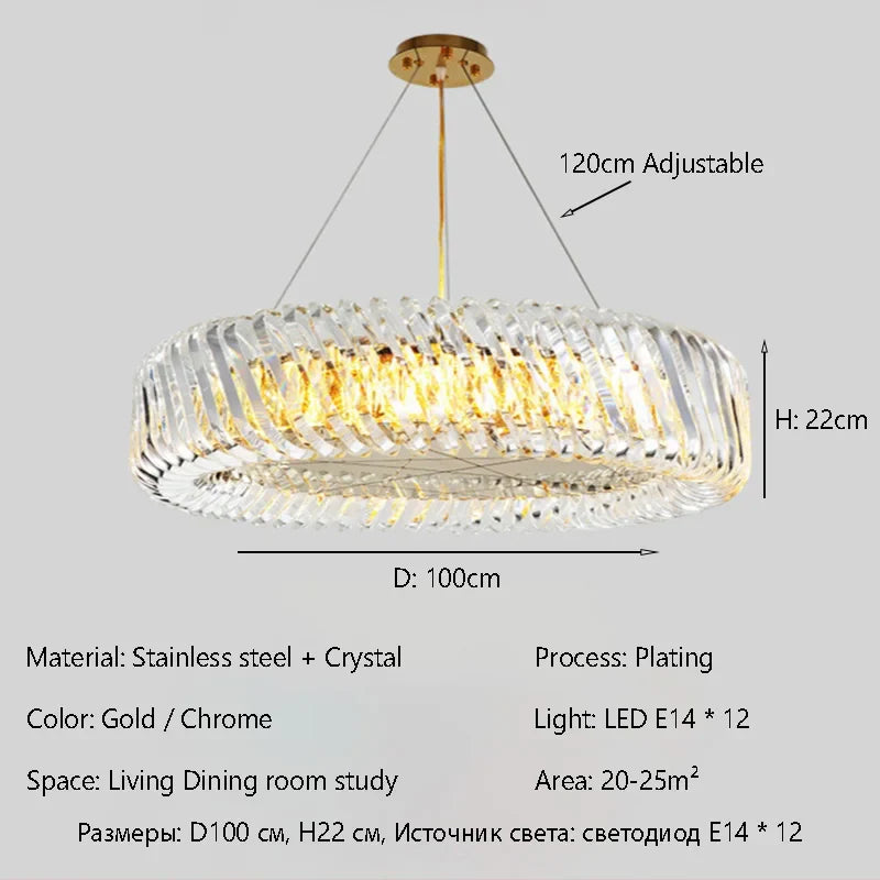Afralia™ Modern Crystal LED Chandelier Pendant Lights for Living Dining Bedroom Villa