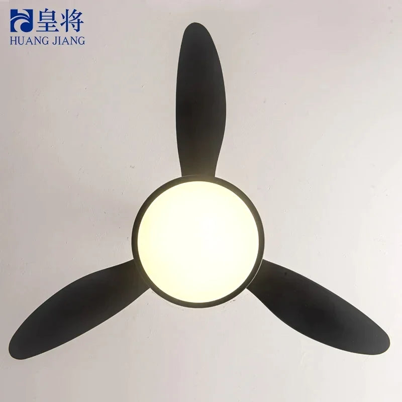 Afralia™ 42" LED Modern Design Ceiling Fan with Remote Control and Plywood Blades