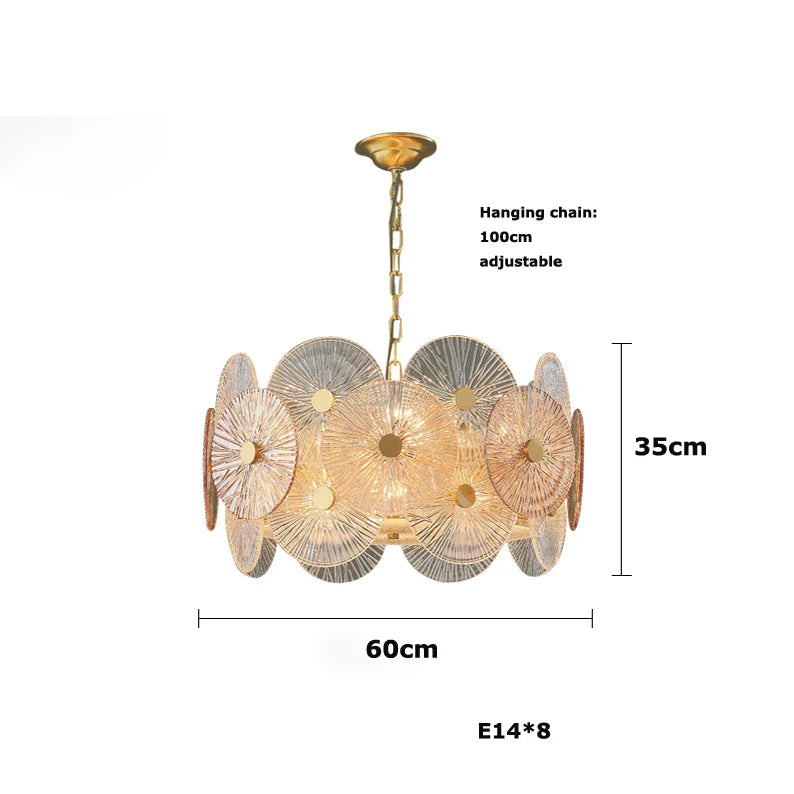Afralia™ Nordic Glass Chandelier Modern Luxury Stainless Pendant Lamp