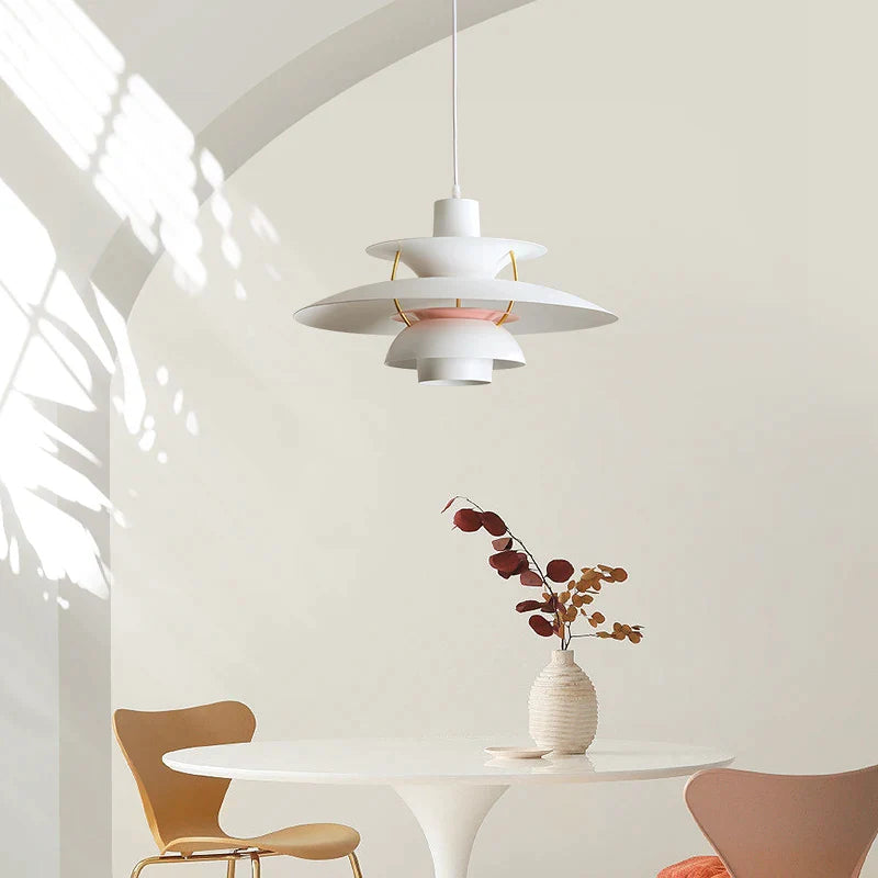 Afralia™ PH5 Saucer Pendant Lamp - Danish Design, Nordic Style, Retro Japanese Table Lamp