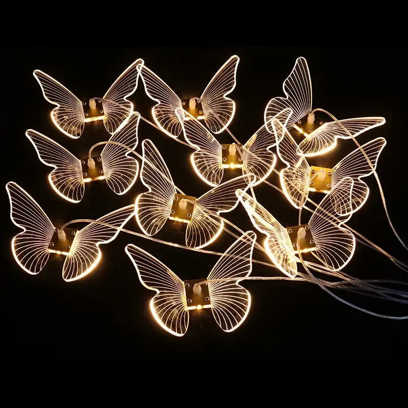 Afralia™ White Butterfly LED Lights for Modern Wedding Decor