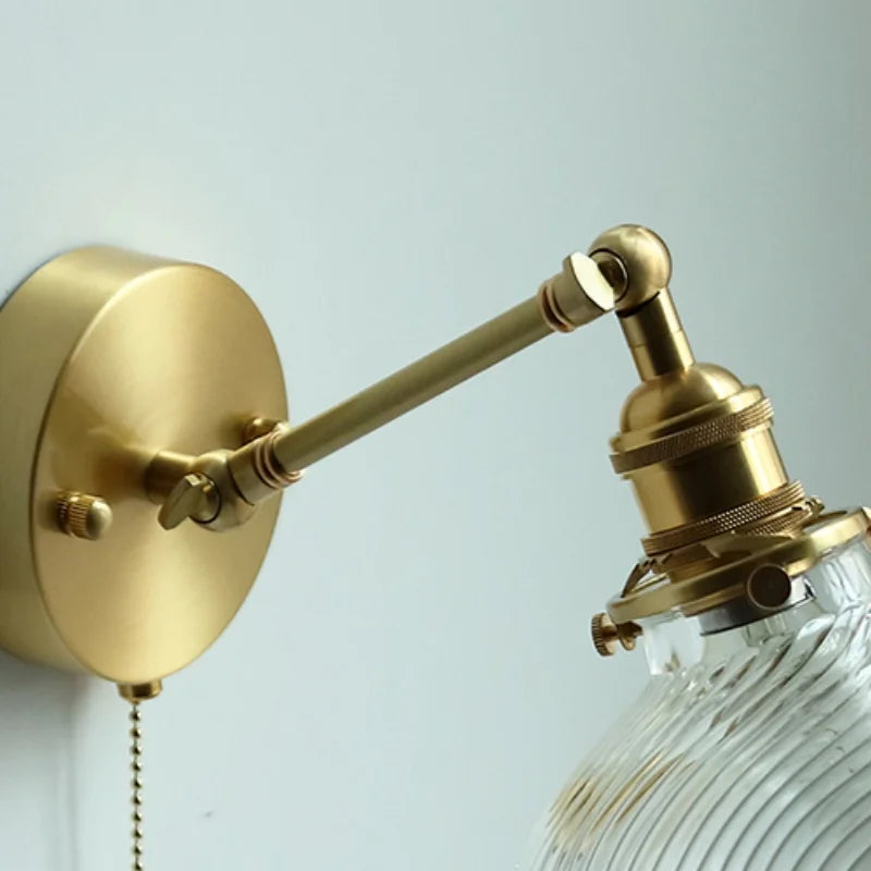 Afralia™ Clear Glass LED Wall Sconce Rotate Up Down, Perfect for Dining Room, Bathroom