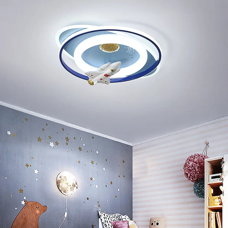 Afralia™ Astronaut Kids Bedroom Ceiling Light - Modern Boys Girls Room Lighting Fixtures