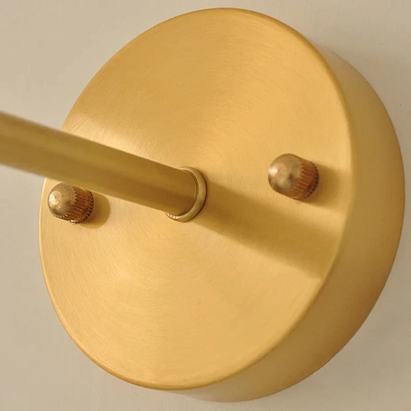 Afralia™ Green Glass LED Wall Lights with Pull Chain Switch - Vintage Copper Sconce