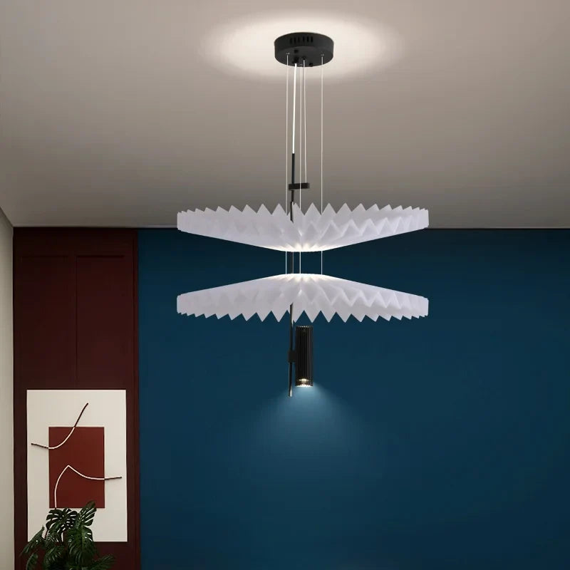Afralia™ Minimalist Golden Chandelier for Restaurant Living Room Bedroom