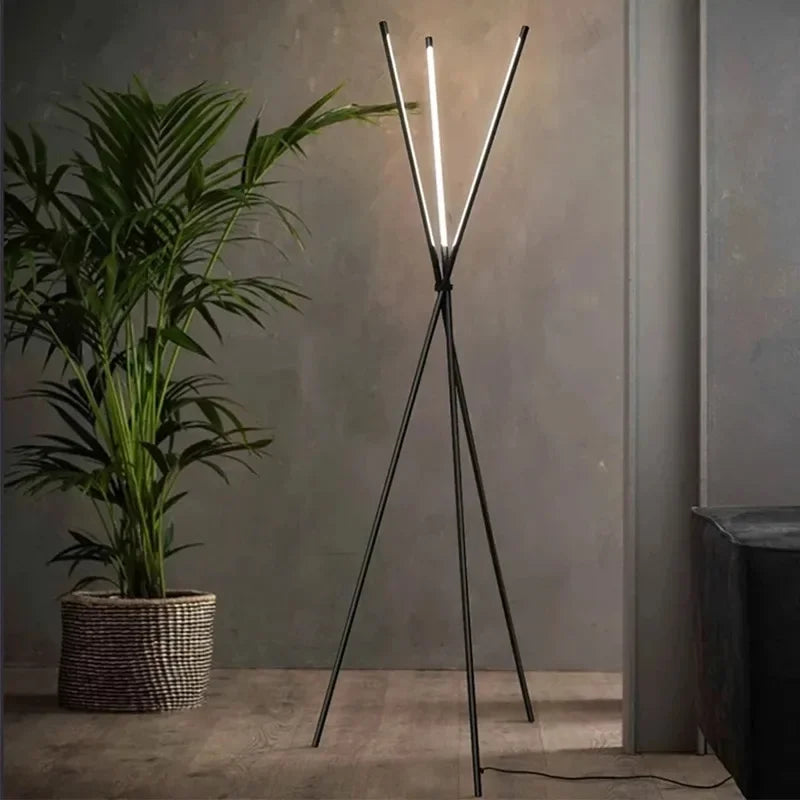 Afralia™ Triangle LED Floor Lamp 24W for Living Room Bedroom Reading Stylish Indoor Lighting