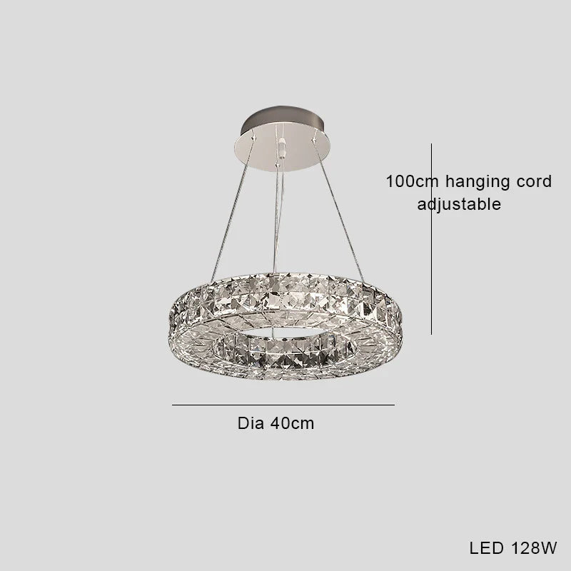 Afralia™ Crystal Pendant Light Chandelier for Luxe Home Decor