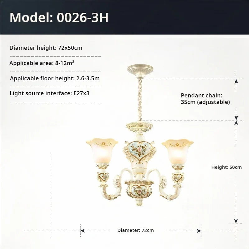 Afralia™ Luxury Resin Chandelier for Elegant Living Room, Dining Room, and Bedroom