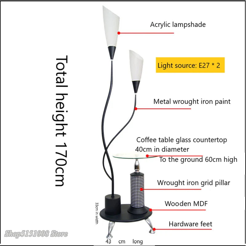 Afralia™ Nordic LED Floor Lamp for Living Room Bedroom Decor