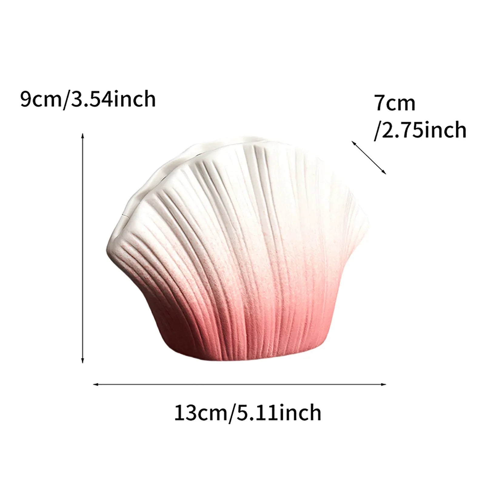 Afralia™ Gradient Shell Ceramic Vase | Colorful Flowerpot Home Decor & Accessories