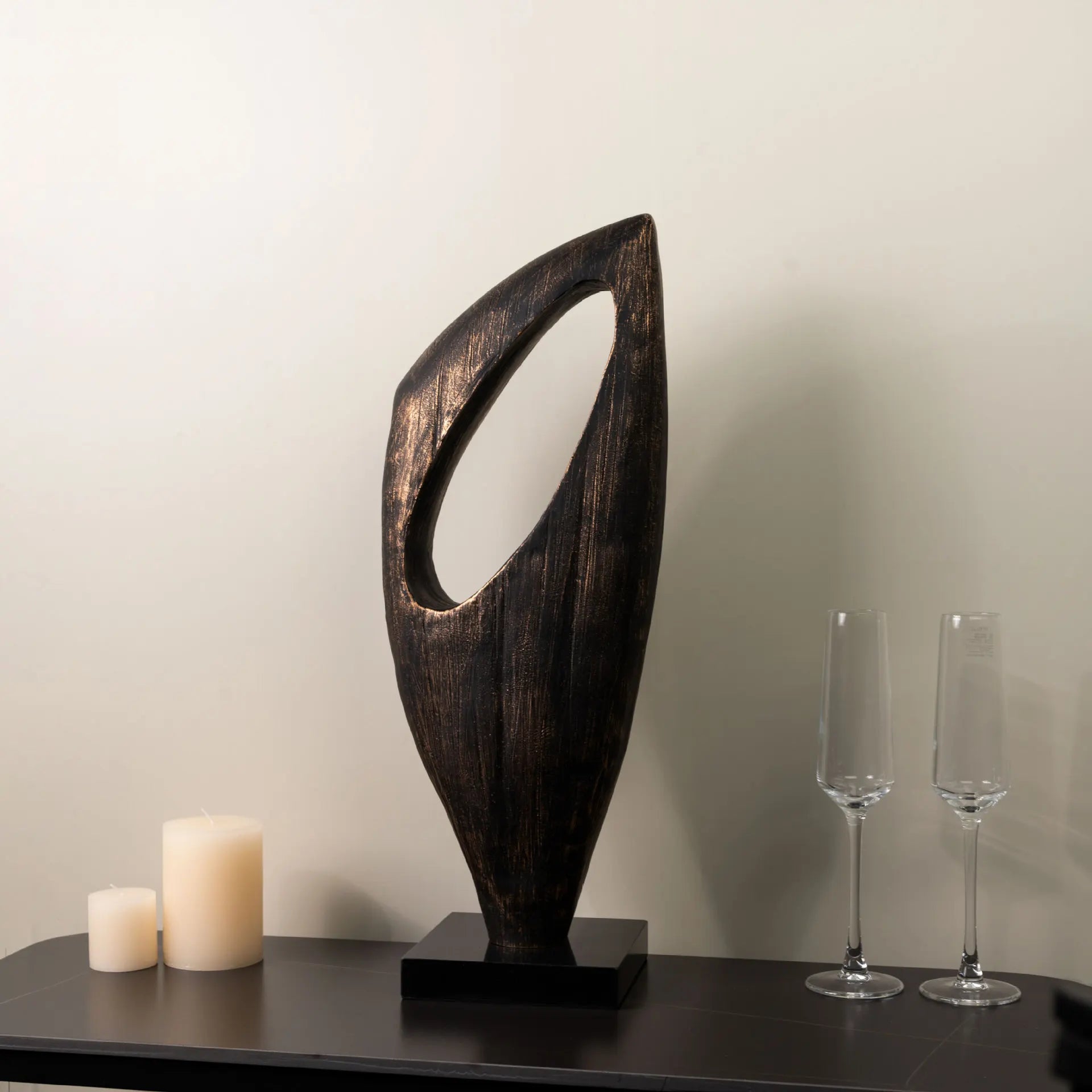 Afralia™ Resin Abstract Hollow Sculpture Home Decor Figurine