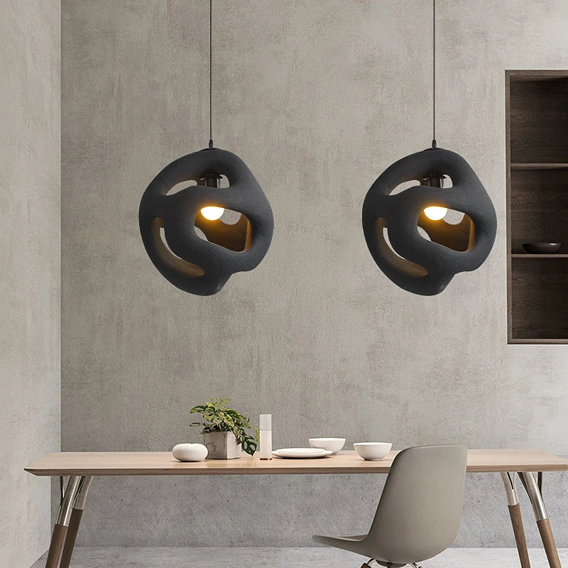 Afralia™ Wabi Sabi LED Pendant Lights for Kitchen Island Cafe Art Suspension