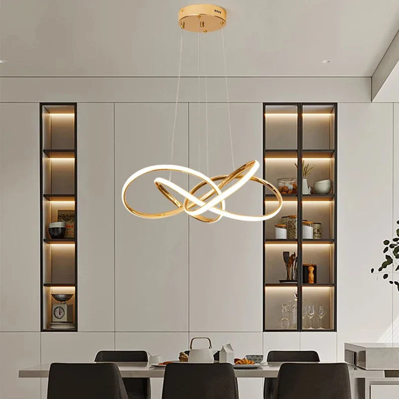 Afralia™ Modern Pendant Light: Indoor LED Chandelier Ceiling Lamp - Decorative Dining Room Lighting