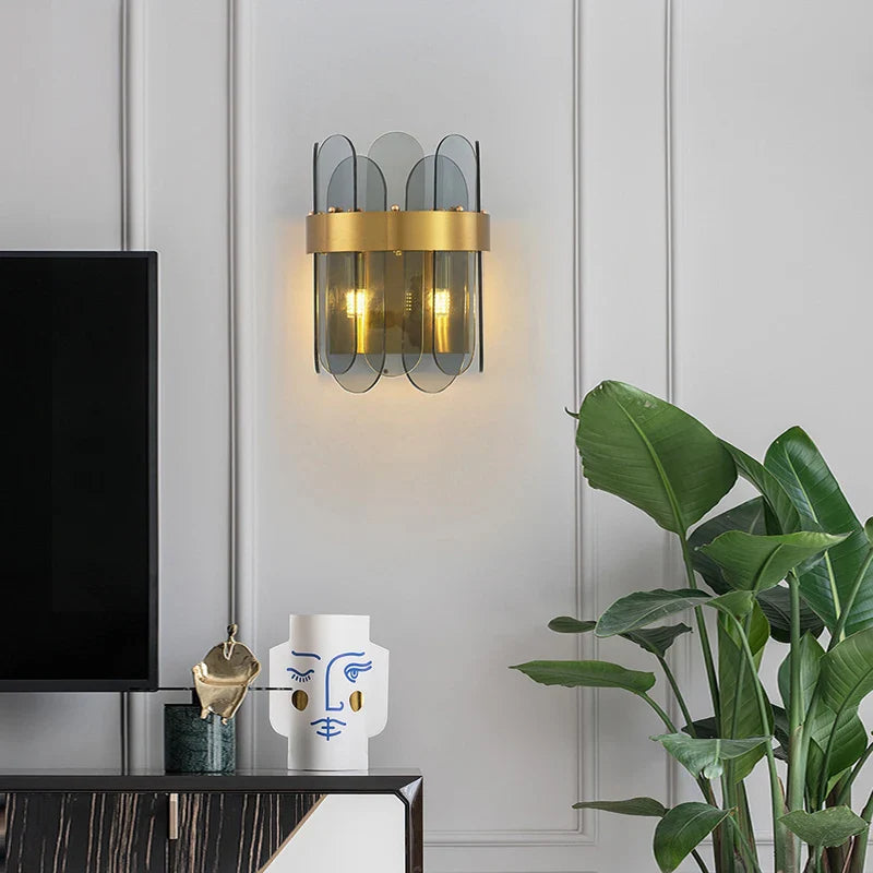 Afralia™ Glass Pendant Chandelier for Ceiling: Elegant LED Lighting for Bedroom and Home Decor