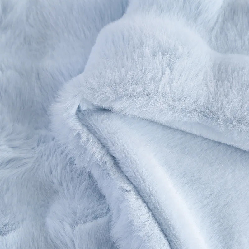 Afralia™ Bubble Rabbit Velvet Blanket: Soft Plush Sofa Cover for All Seasons