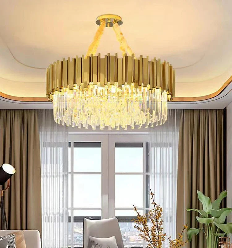 Afralia™ Classic Crystal Chandelier Pendant Light for Home Decor