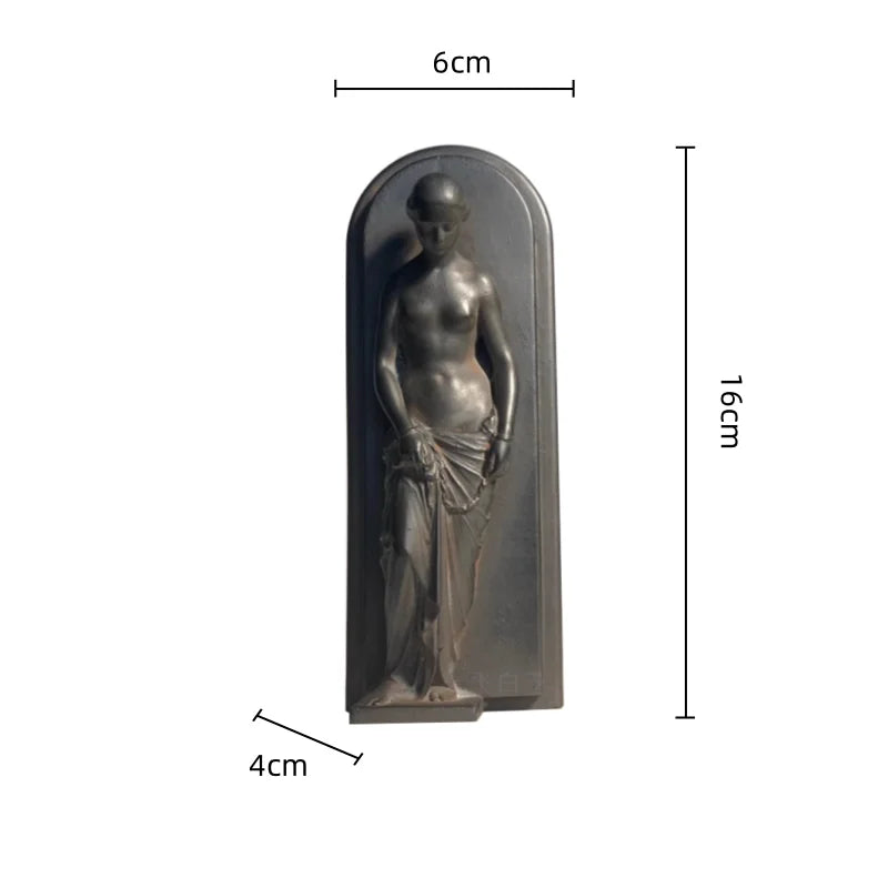Afralia™ Ceramic Naked Woman Sculpture Female Portrait Figurine Home Decor Accessory