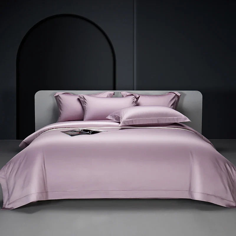 Afralia™ Luxury 1200TC Egyptian Cotton Hotel Bedding Set - Queen King Duvet Cover Flat Sheet Pillowcases