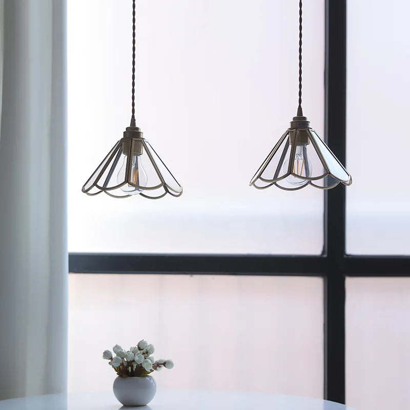 Afralia™ Glass LED Pendant Lights - Copper - Modern Design