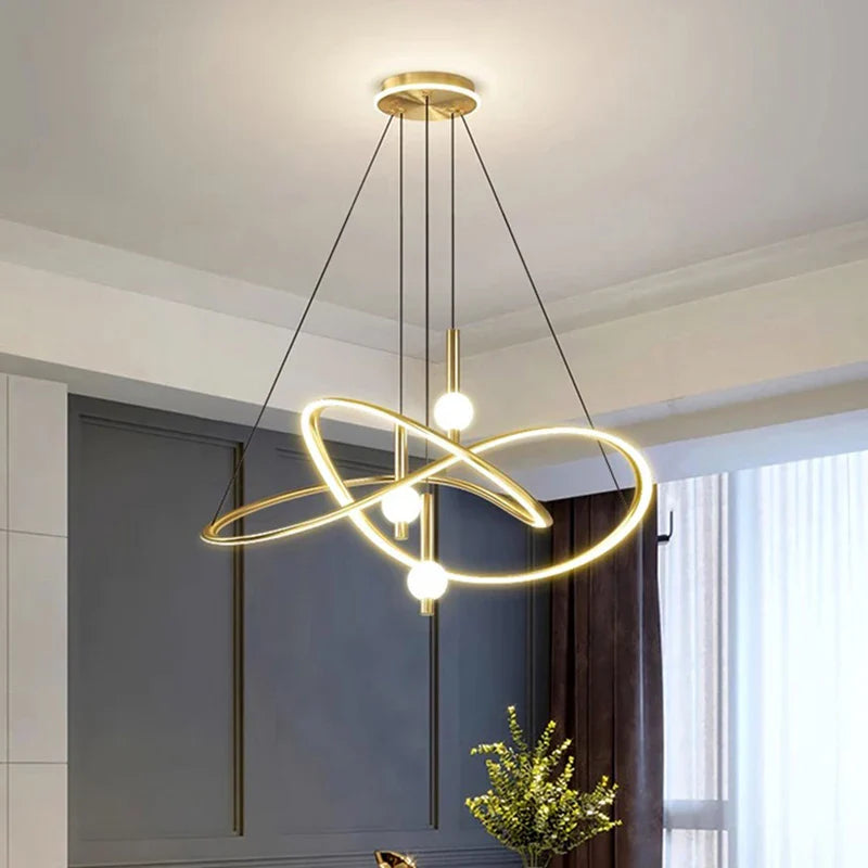 Afralia™ Modern Pendant Light Chandelier for Dining Room Ceiling, LED Indoor Decorative Lighting.