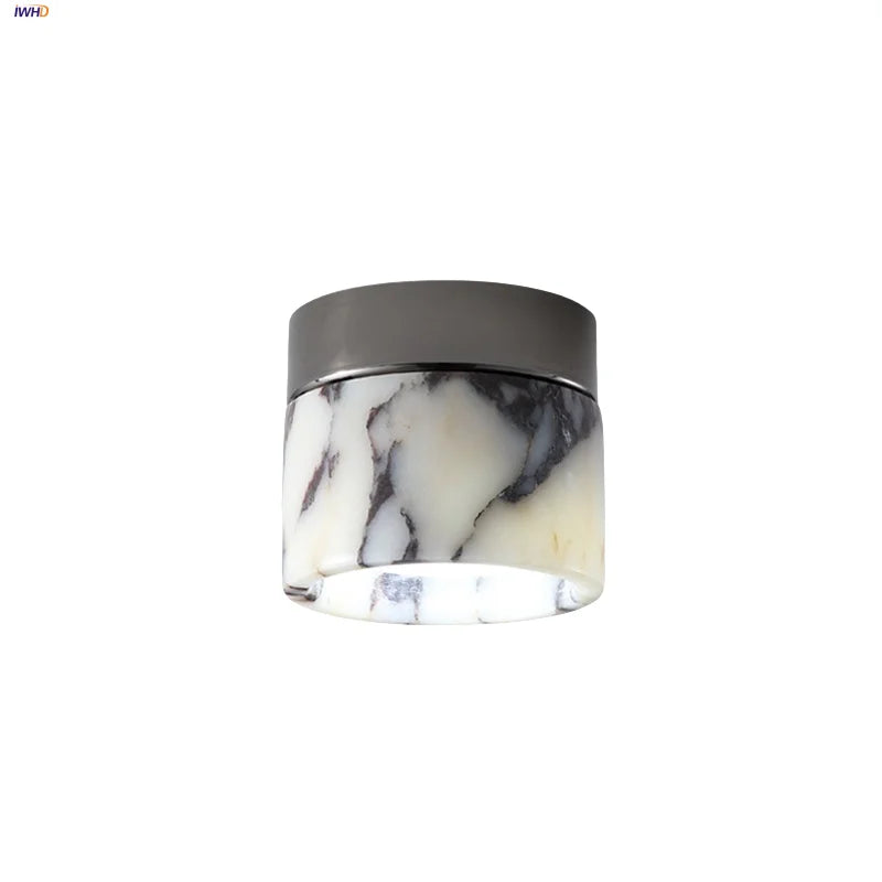 Afralia™ Marble LED Ceiling Light Modern Nordic Style for Home Decor & Study