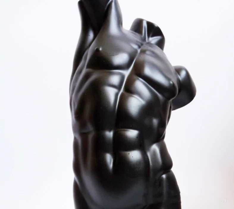 Afralia™ Brokeback Male Nude Resin Figure Handicraft Sculpture for Home Decor