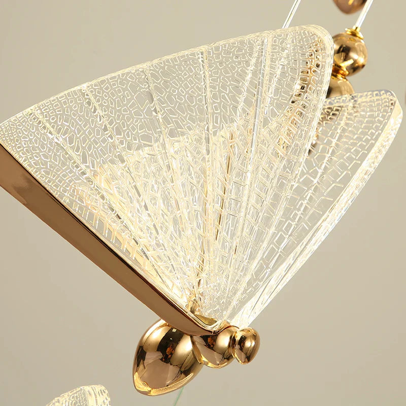 Afralia™ Modern Butterfly Chandelier Lighting for Living Room, Staircase, Bedroom - Indoor LED Lamps