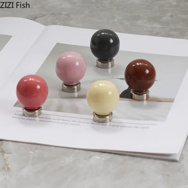 Afralia™ Ceramic Circular Wall Hooks – Magnetic Storage Holder & Decorative Rack