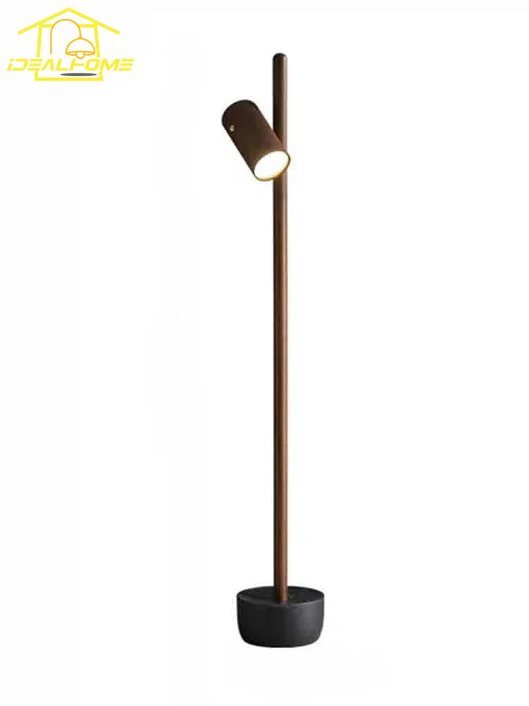 Afralia™ Zen Art Solid Wood Floor Lamp for Study Tea/Living Room