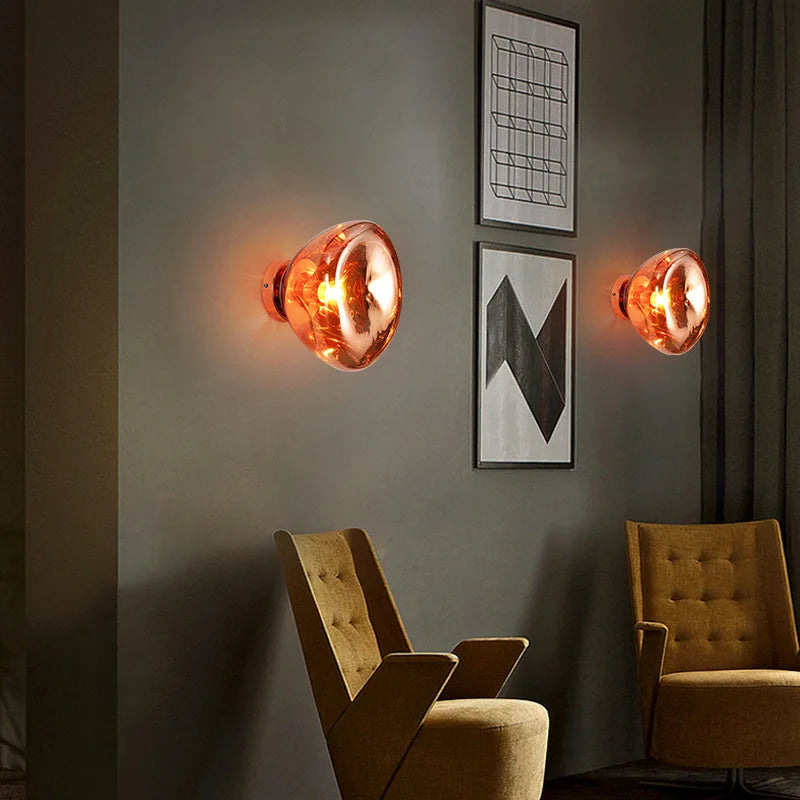 Afralia™ Rose Gold LED Wall Lamp for Modern Interiors