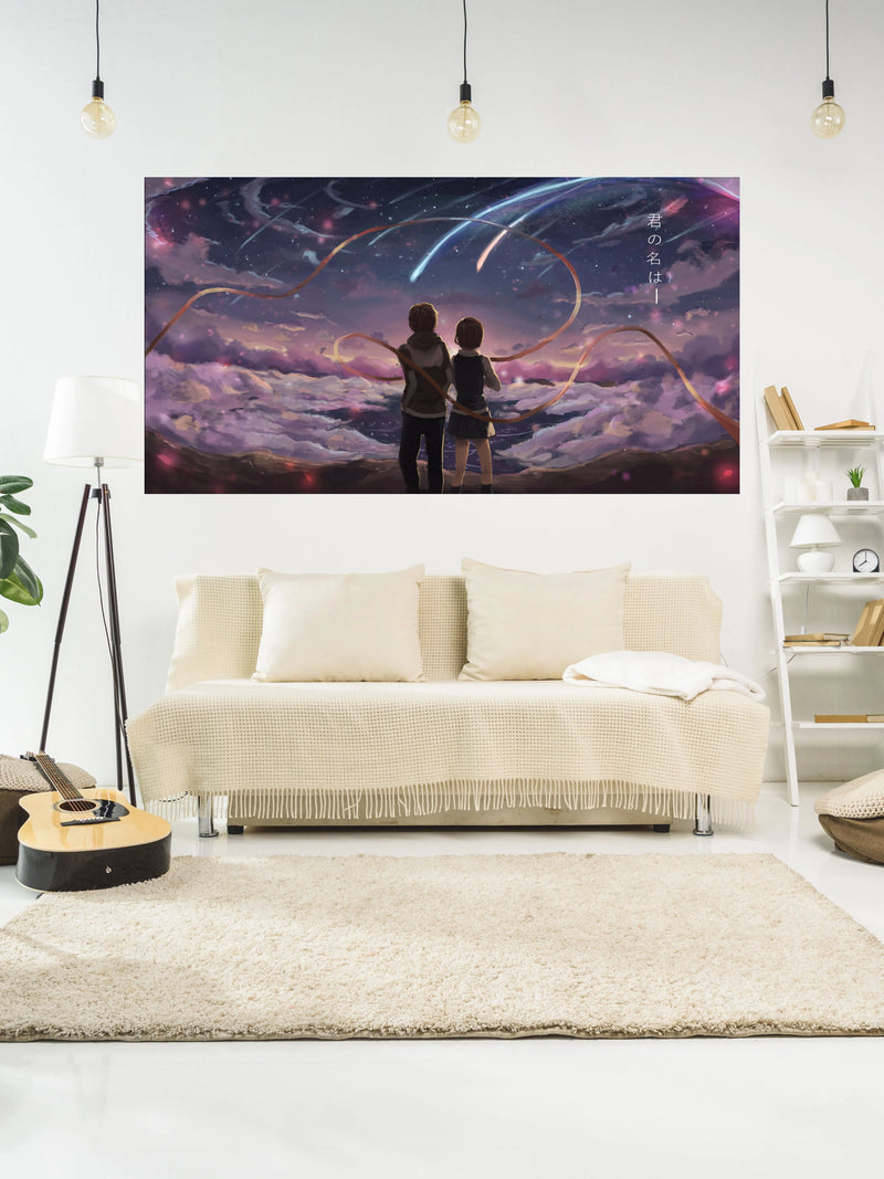 Afralia™ Your Name Anime Tapestry Wall Hanging - Bedroom Decor & Home Decoration