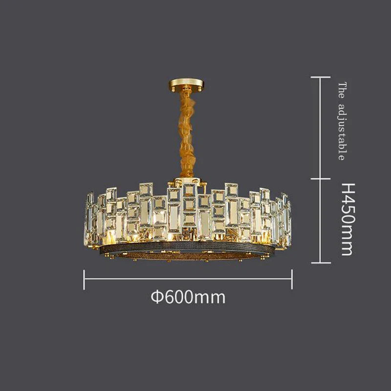 Afralia™ Gold Chain LED Crystal Chandelier for Luxurious Living Room Lighting