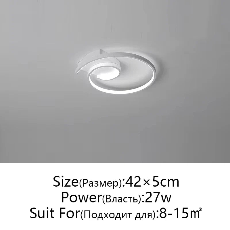 Afralia™ Modern Nordic Art LED Ceiling Lamp for Bedroom & Study