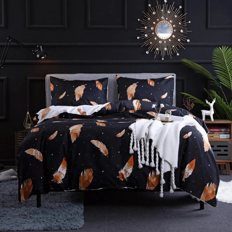 Afralia™ Leopard Print Duvet Set for Double/Queen/King Size Beds