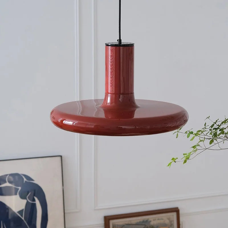 Afralia™ Modern Red White Metal Pendant Lamp for Dining Kitchen Bar Bedroom