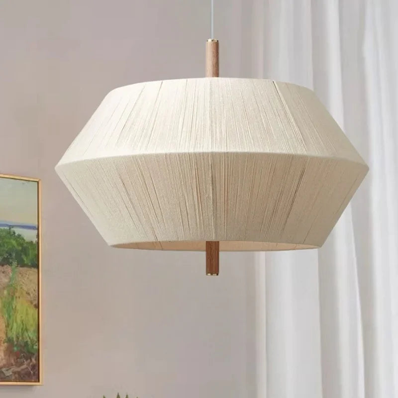 Afralia™ Wabi Sabi Cotton Thread Pendant Chandelier LED Ceiling Light