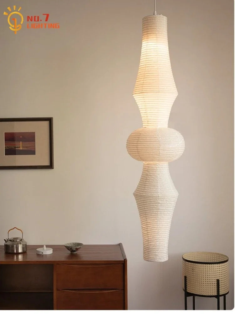 Afralia™ Noguchi Yong Pendant Lights LED E27 Chandelier for Living Room Bedroom