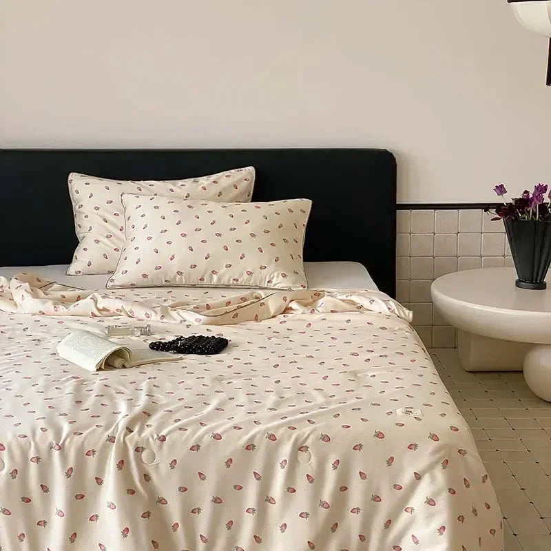 Afralia™ Cherry Lyocell Fiber Cooling Blanket for Child Adults