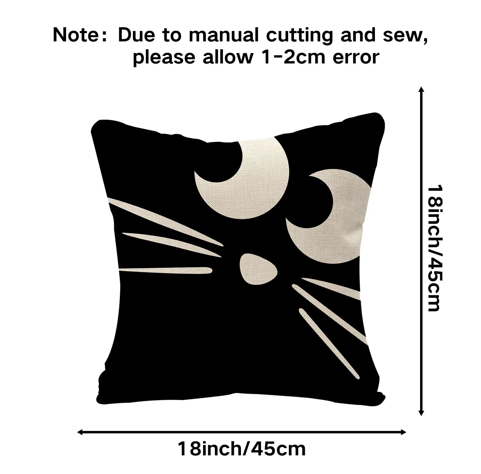 Afralia™ Halloween Linen Cushion Cover for Living Room Decor and Sofa - Trick or Treat