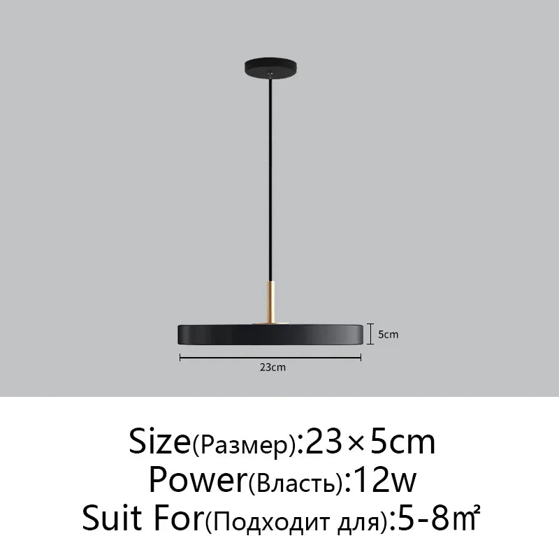 Afralia™ UFO Metal LED Pendant Light - Modern Art Design, Round Hanging Lamp for Home Decor