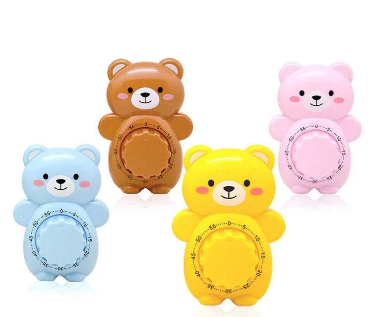 Afralia™ Bear Kitchen Timer Child Study Creative Cook Baking Tool Gadget Timer